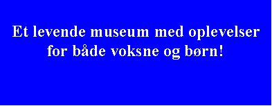 Tekstboks: Et levende museum med oplevelser for bde voksne og brn!